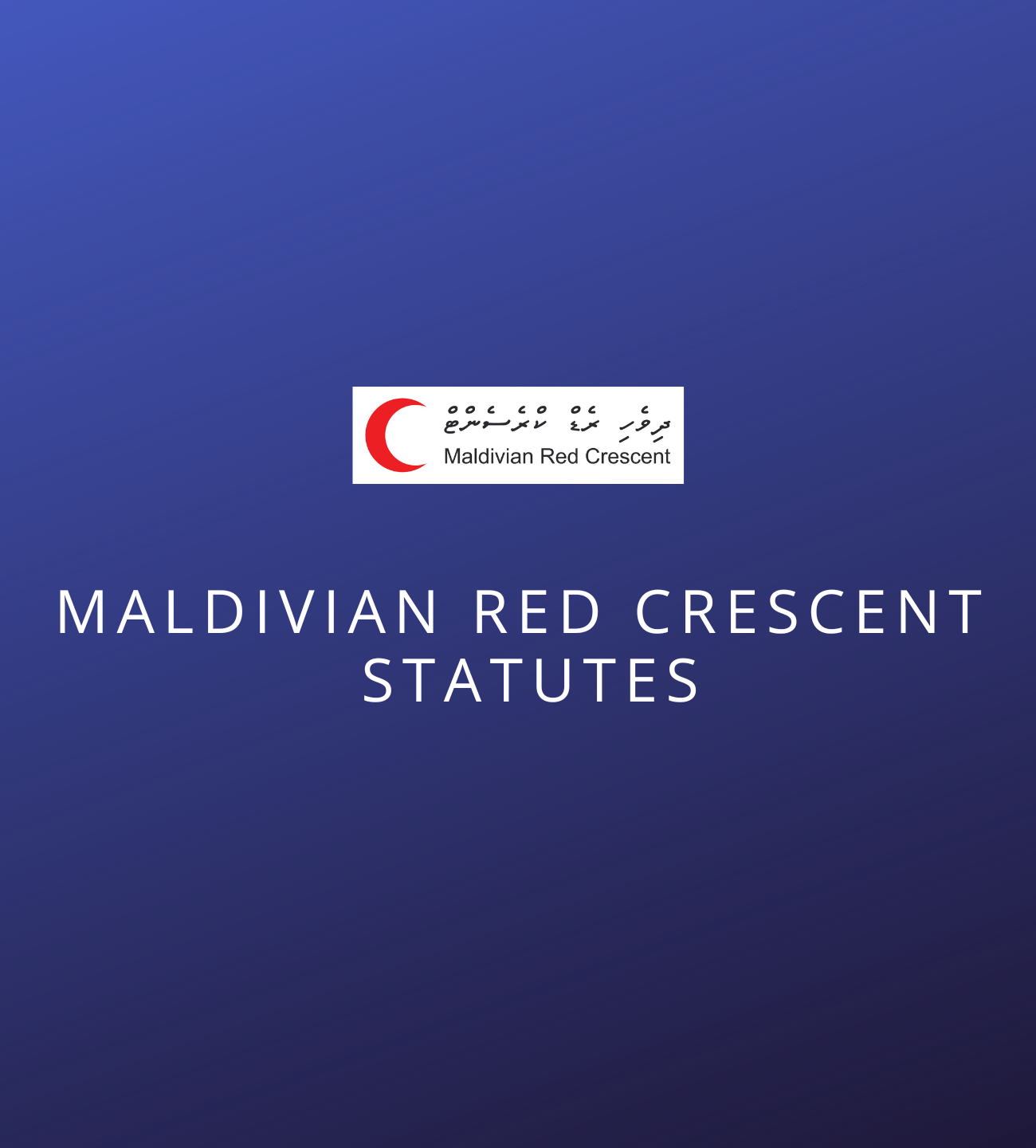 Image of Maldivian Red Crescent Statutes